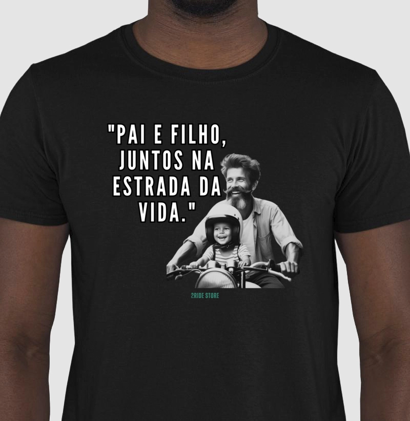 Camiseta Motociclista Pai e filho 