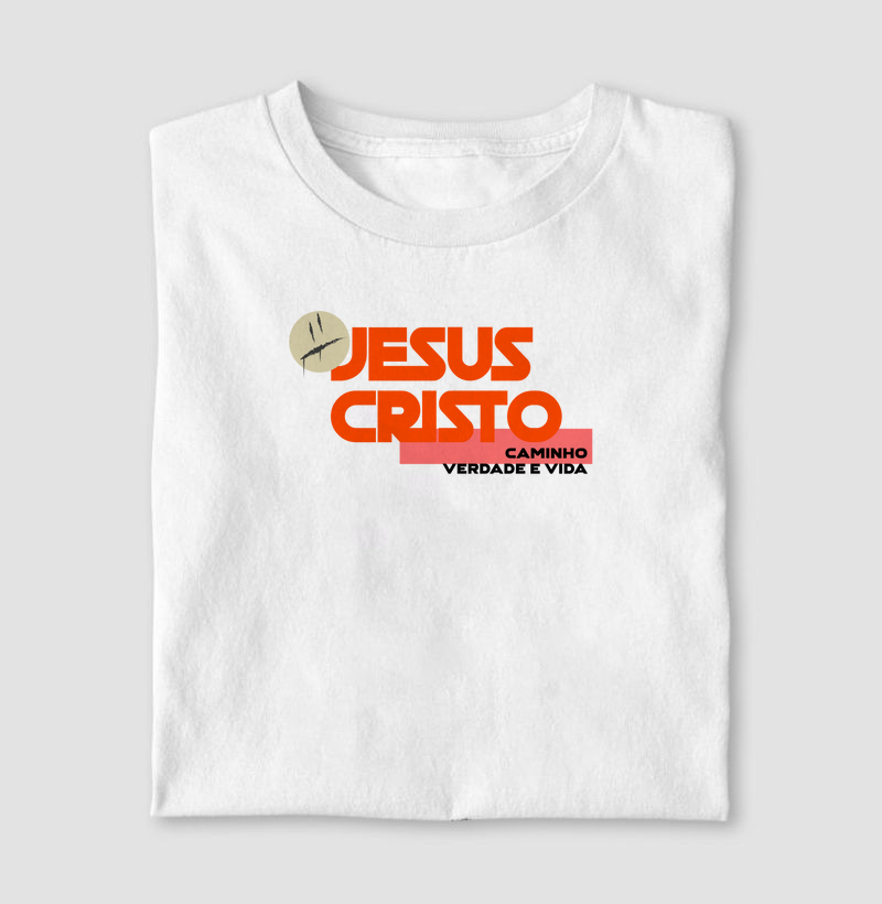 Camiseta Feminina Jesus Cristo Caminho Verdade e Vida