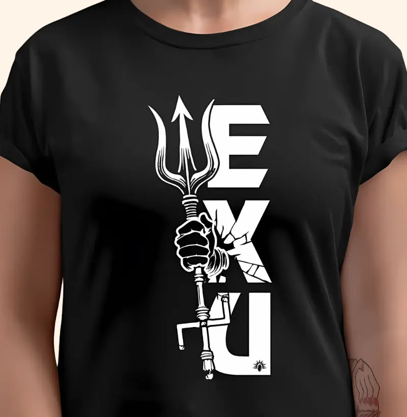 Tridente Exu Monocromático