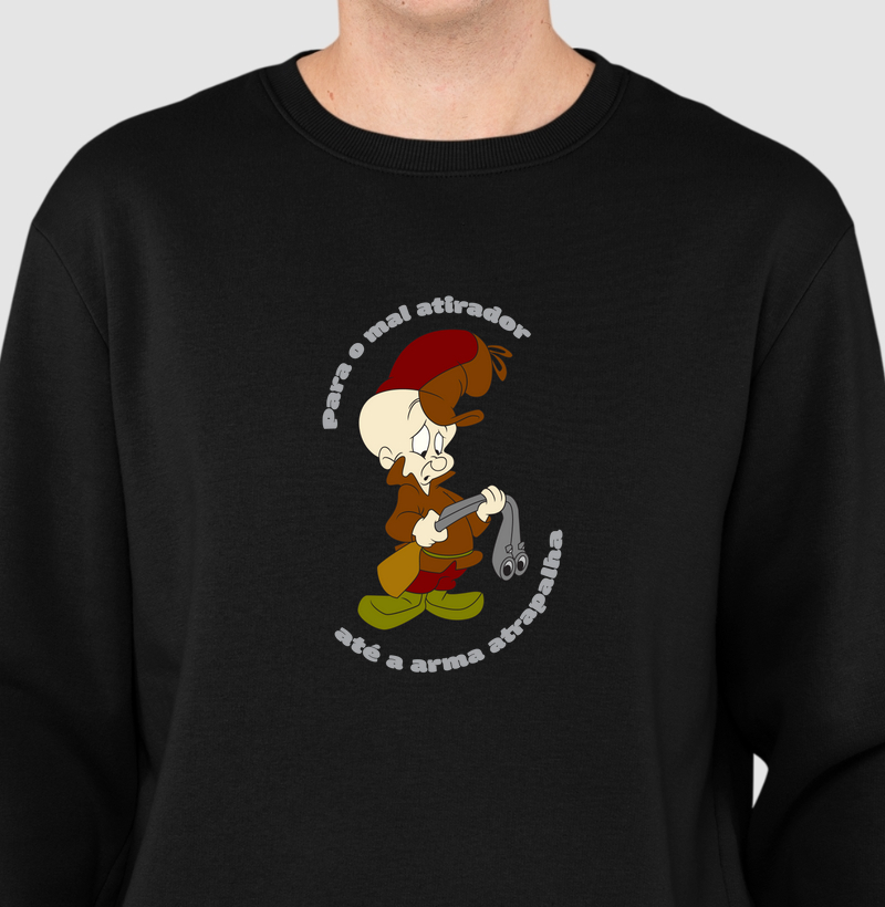 Suéter Divertido - "Até a Arma Atrapalha"