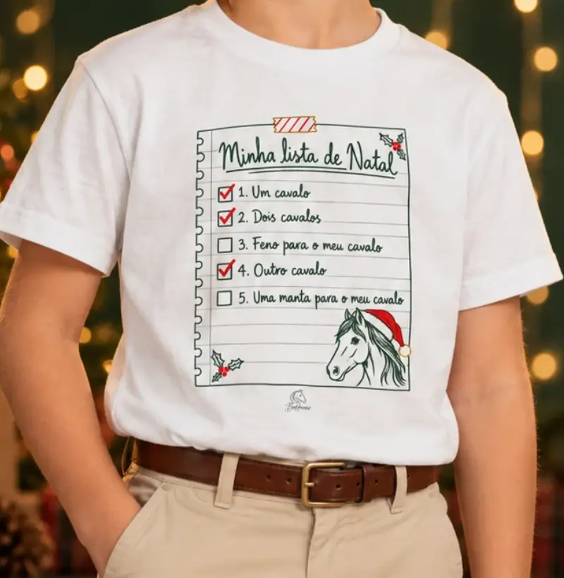 Lista de Natal KIDS - Camiseta Infantil