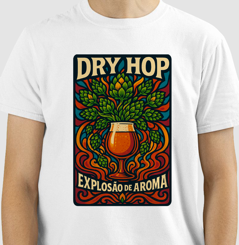 Camiseta Dry Hop – Explosão de Aroma e Lúpulo Vibrante