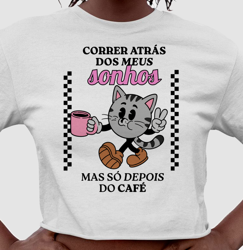 Gato Vintage "Sonhos e Café"