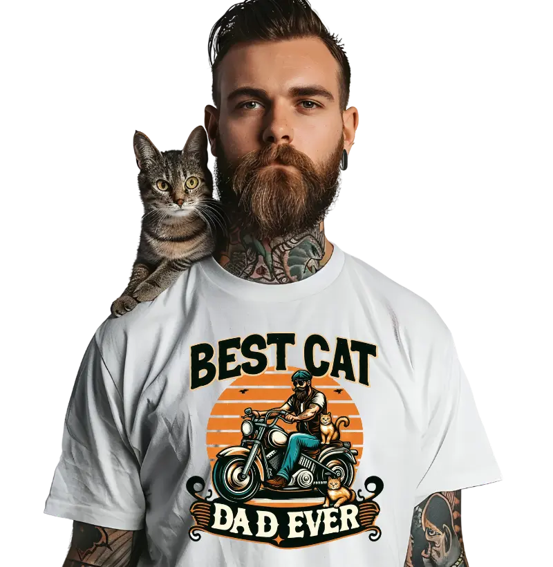 Best Cat Dad Ever - Minha Moto & Meus Gatos