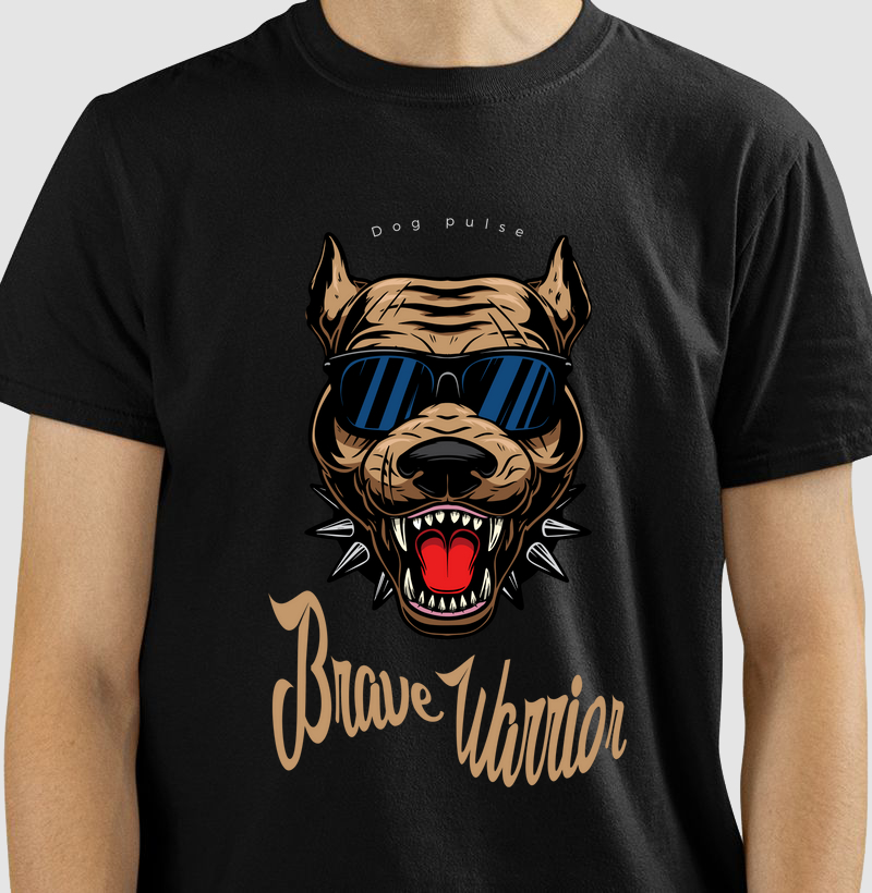 Camiseta Dog Pulse Brave Warrior