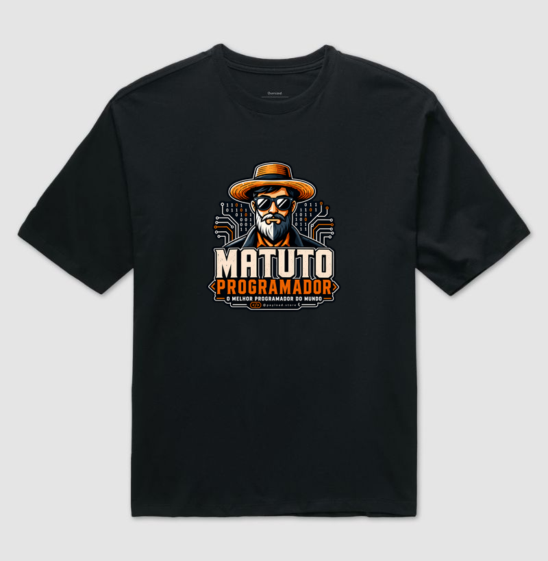 Camiseta Oversized Matuto Programador — O Melhor Programador do Mundo
