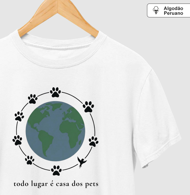 Todo lugar é casa de pets Algodão Peruano