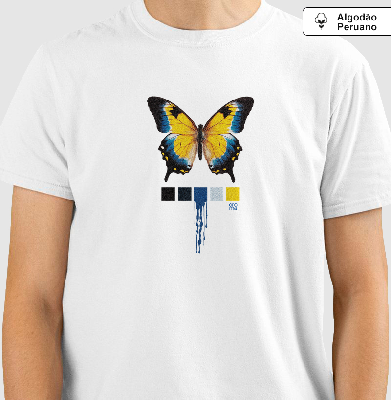 Camiseta Regular Algodão Peruano Borboleta 3.2