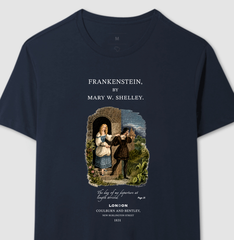 Camiseta Frankenstein — Mary Shelley, 1831