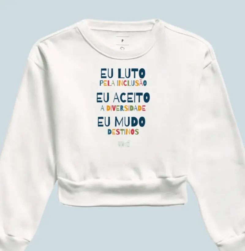 Moletom Cropped | Luto, Aceito, Mudo! - CJ