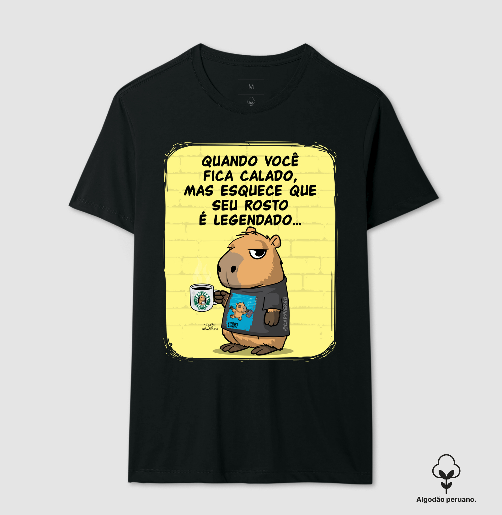 Camiseta Capivara Legendado - Camiseta Algodão Peruano