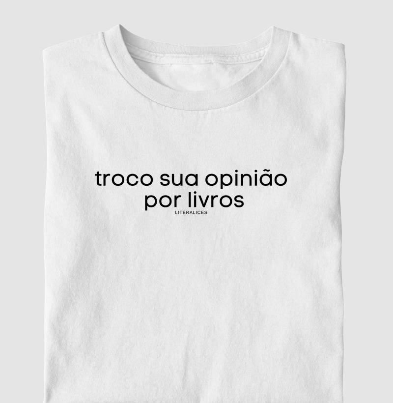 troco sua opinião por livros