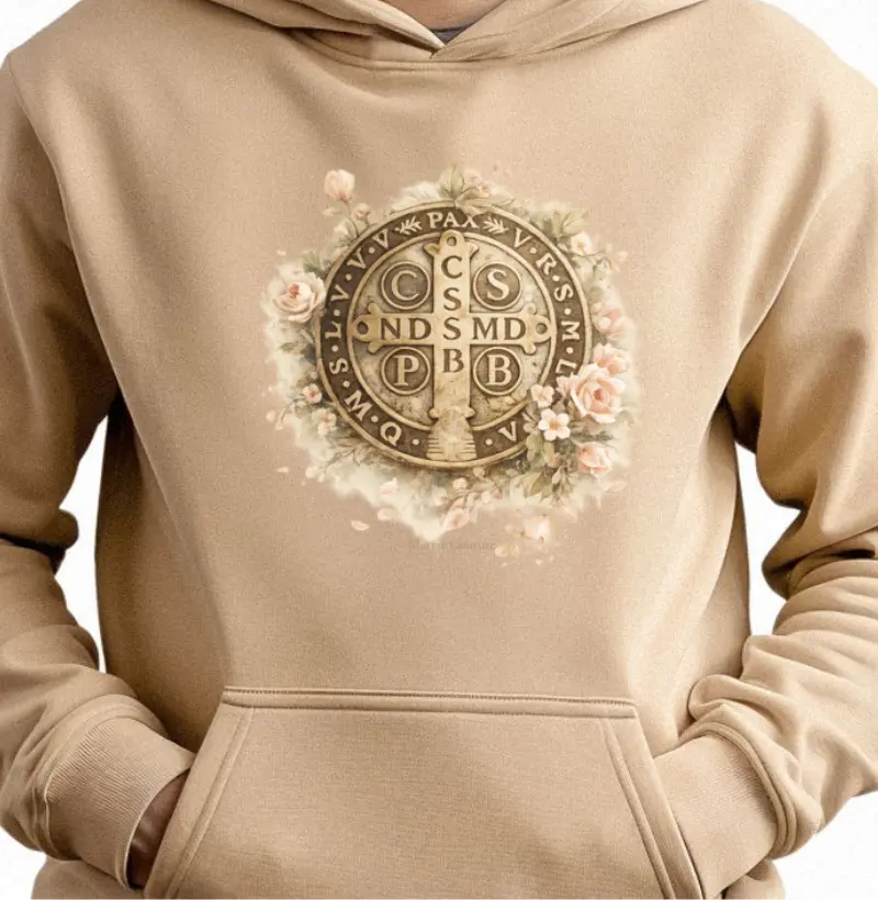 Moletom Hoodie São Bento rosas