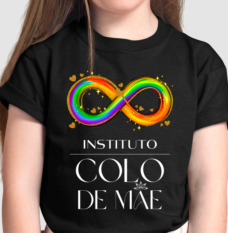 Camiseta Infantil da Logo (letra branca)