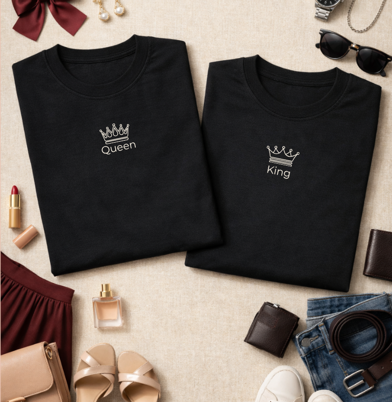 Camiseta Casal Minimalista “Queen”