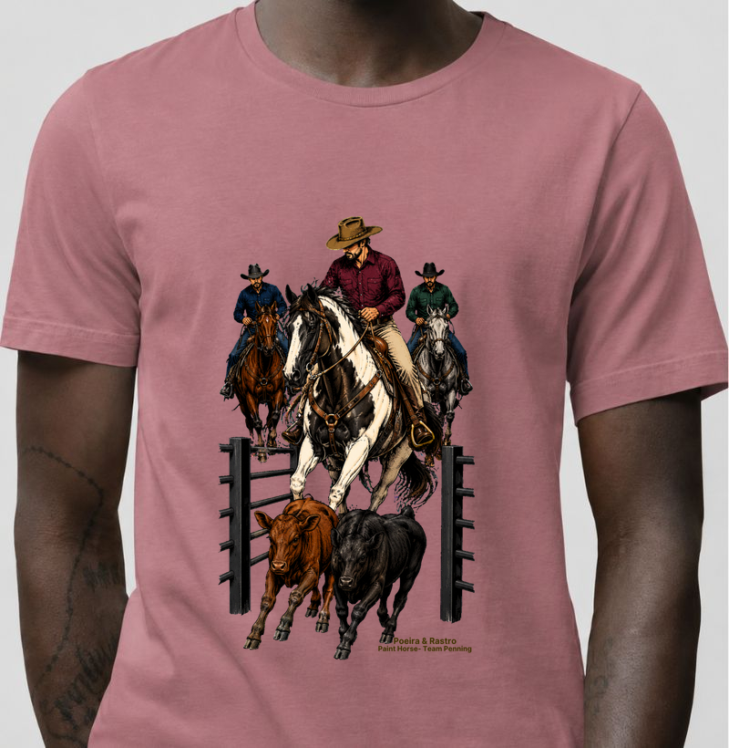 Paint Horse - Team Penning.