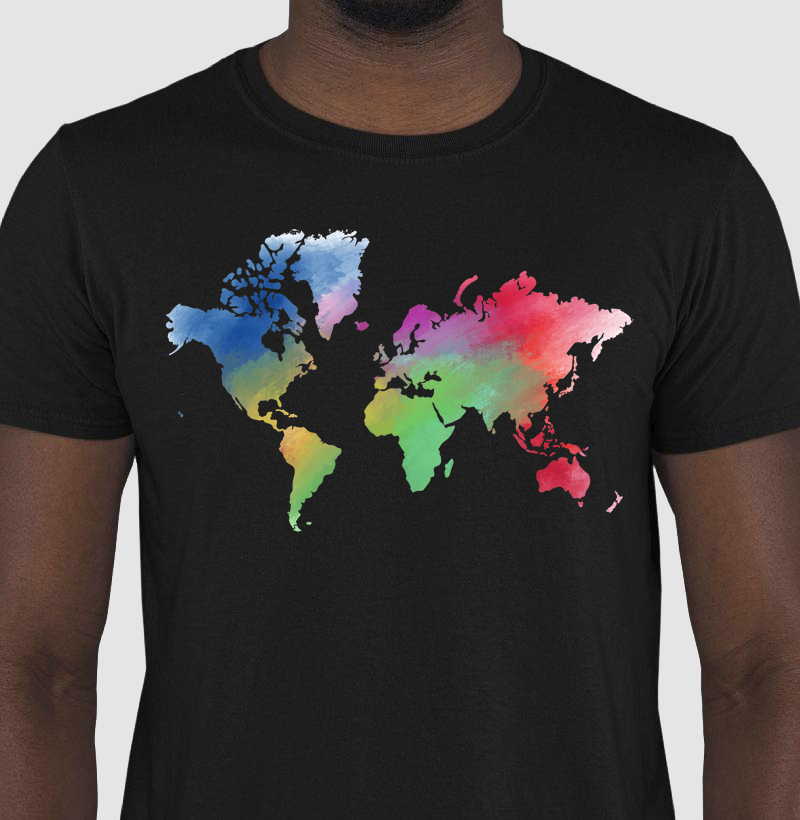 Coleção Viagem - Mapa Mundi - Cores