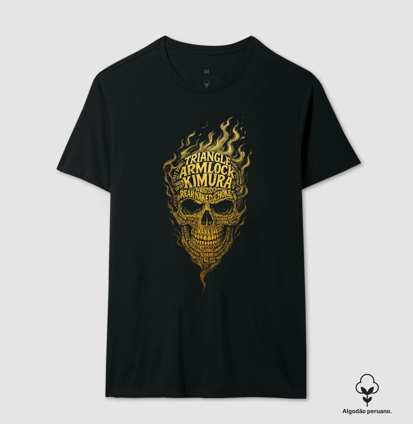 Bjj Skull - Start - Camiseta Algodão Peruano