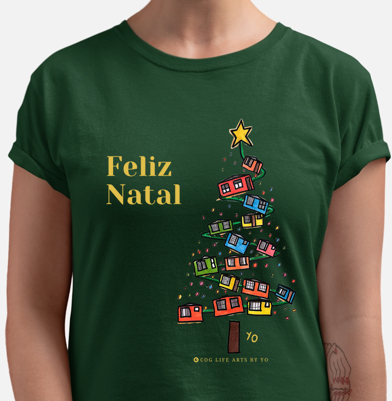 Camiseta Adulto Feliz Natal by Johannes Cruzué
