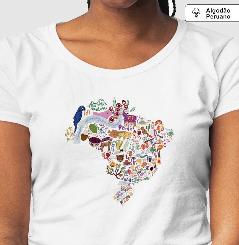 Camiseta Algodão Peruano Alma do Brasil