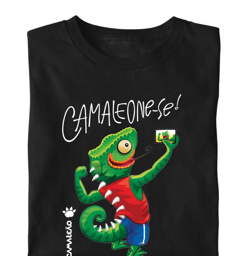 Camiseta Masculina Camaleão - Camaleone-se Selfie