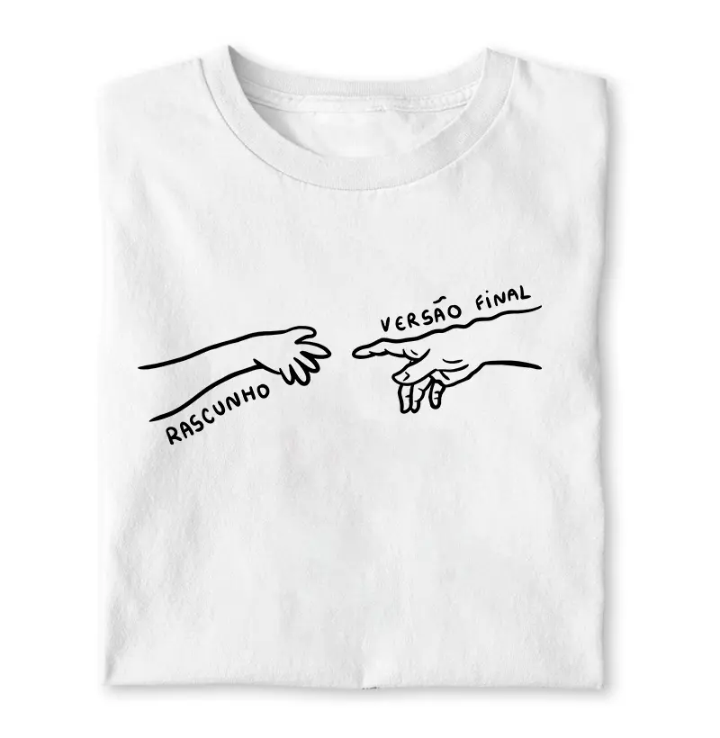 Mão rascunho e versão final