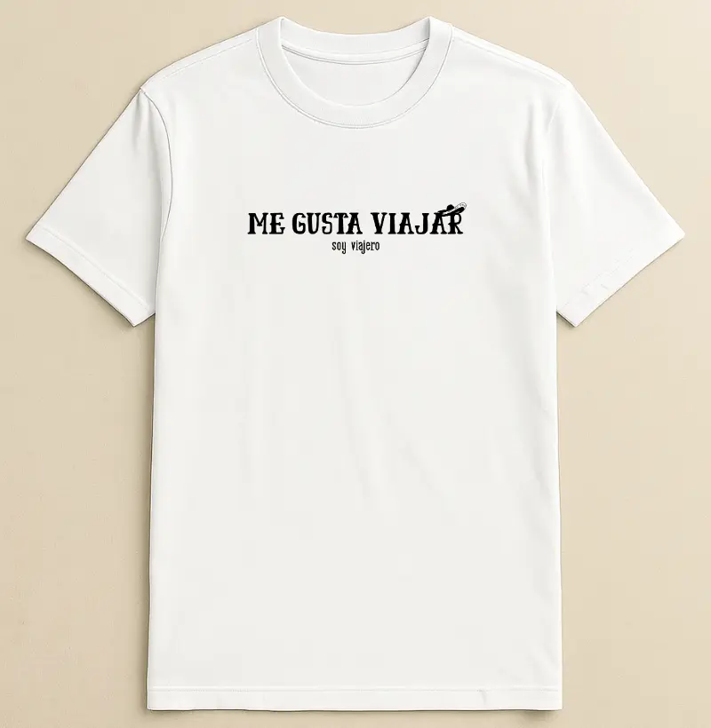 Camiseta Algodão Frase Gusta Viajar