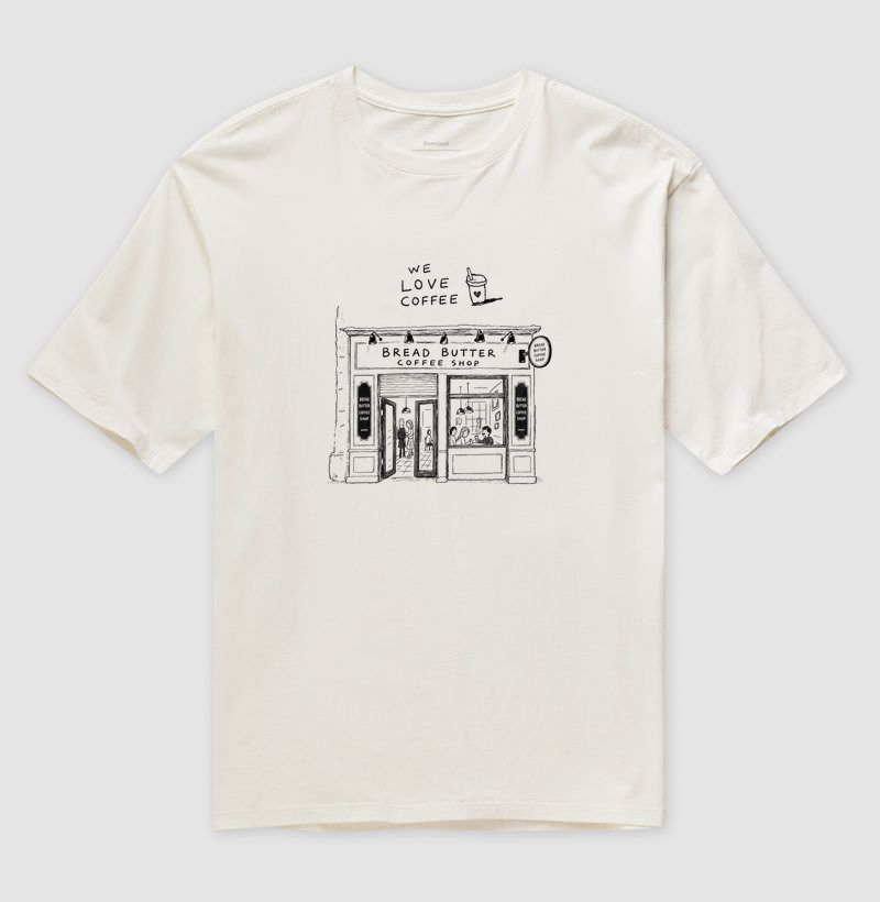 Camiseta Oversized Coffee Shop