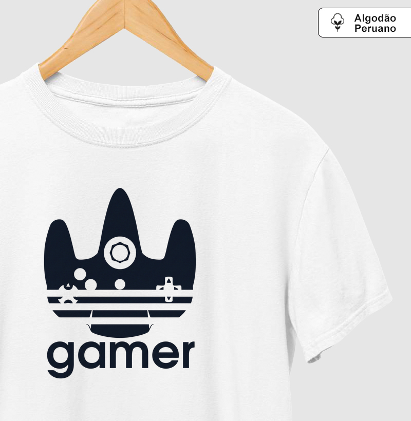Gamer "64"  - Stripes - Camiseta Algodão Peruano