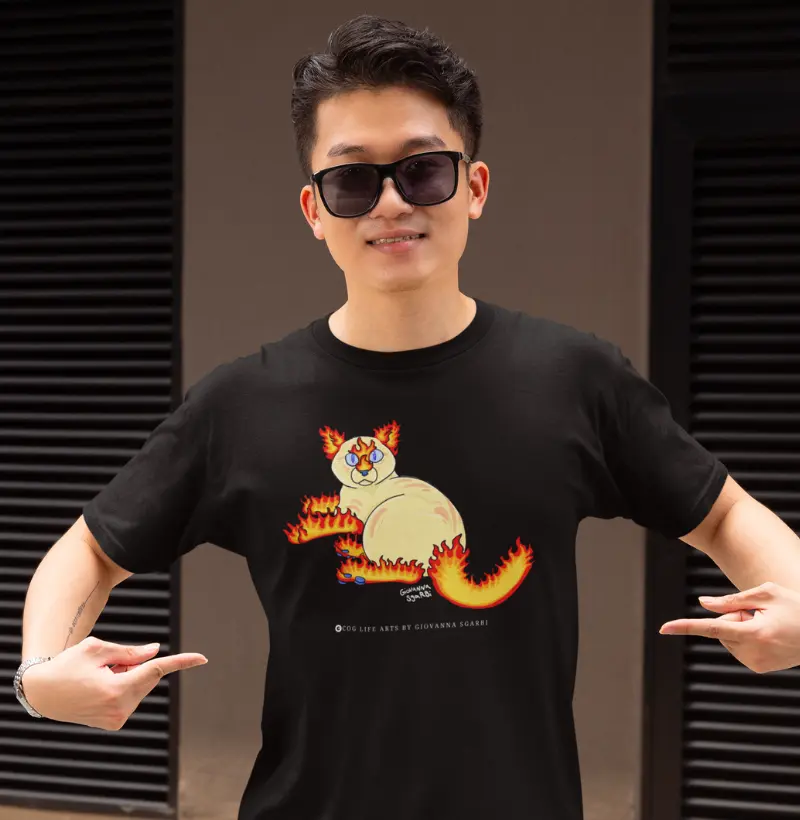 Camiseta Adulto Flame point Siamese by Giovanna Sgarbi