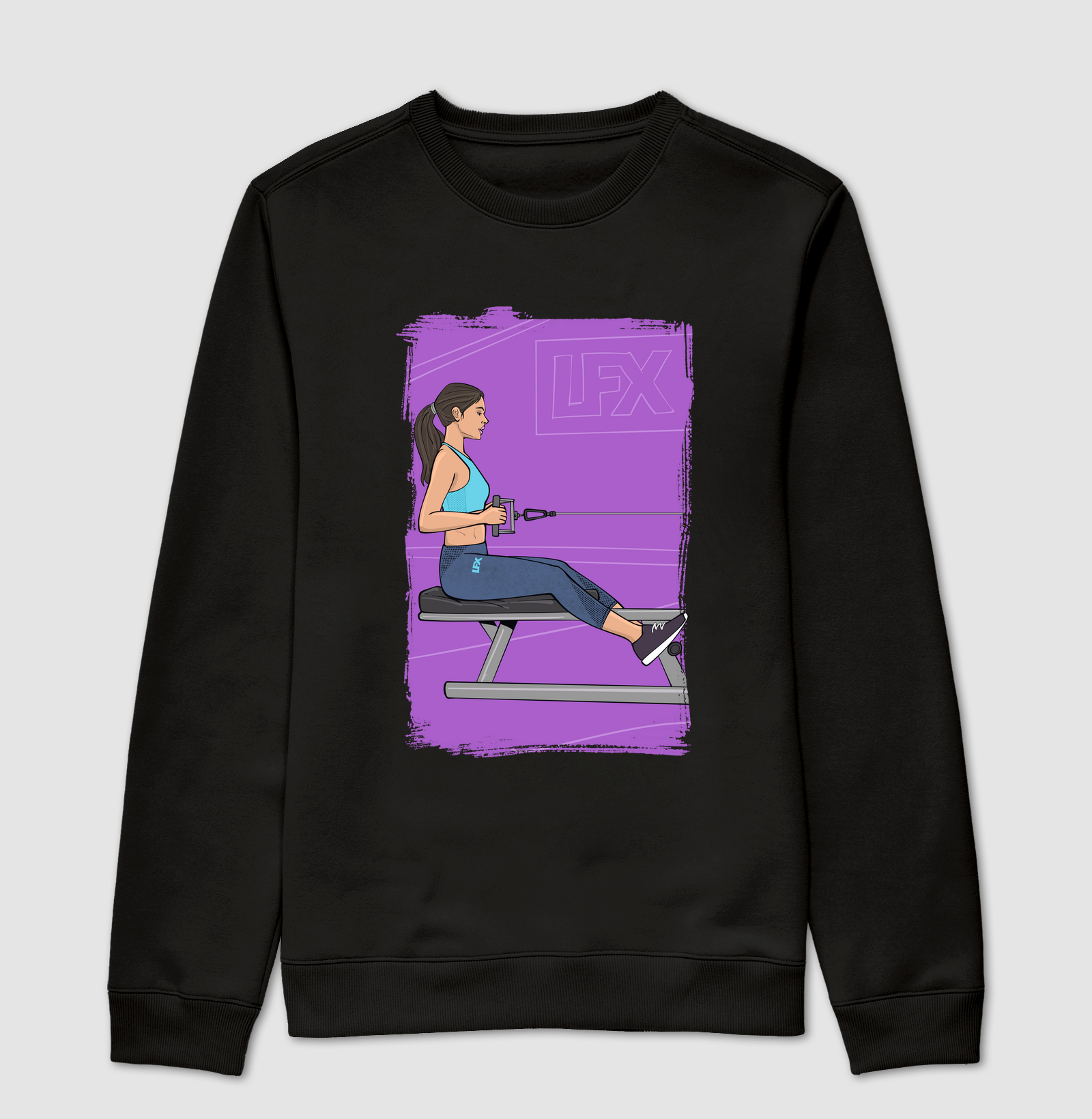 Mulher fazendo Remada sentada 