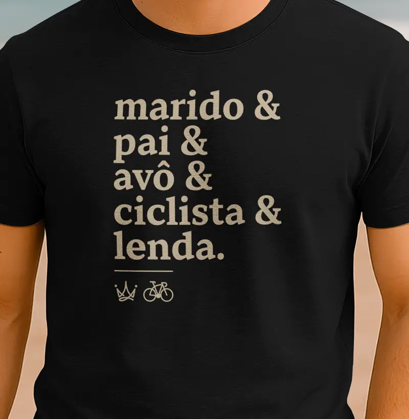 Marido e pai e avô e ciclista e lenda