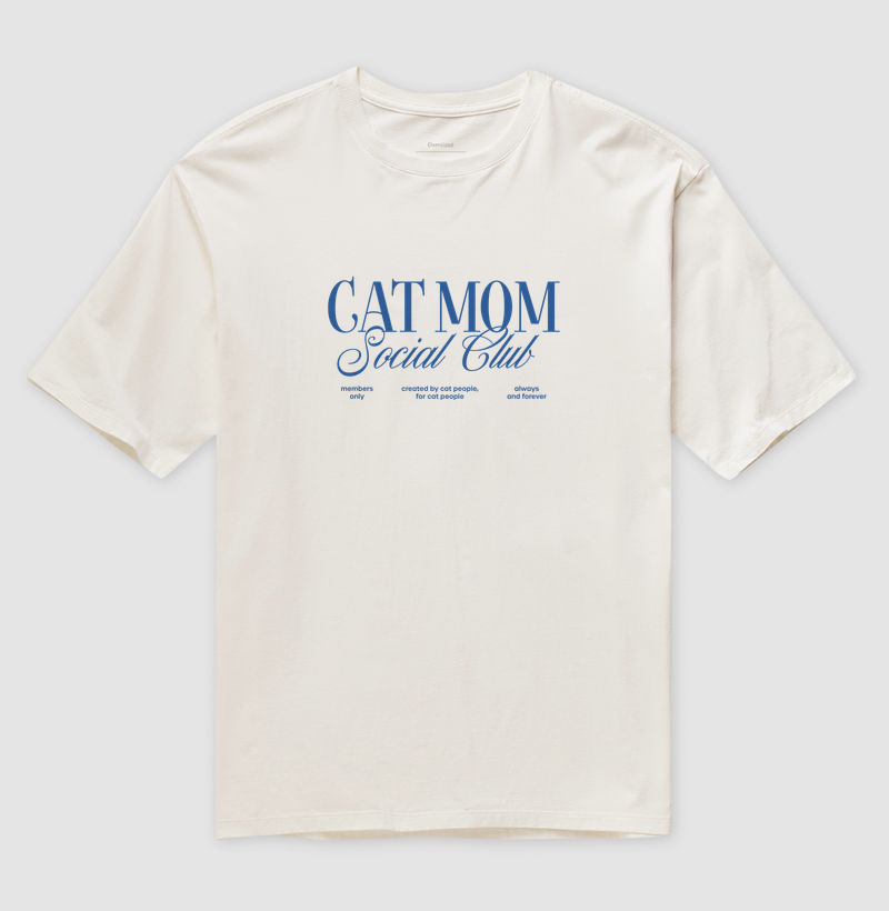 Oversized Cat Mom Social Club