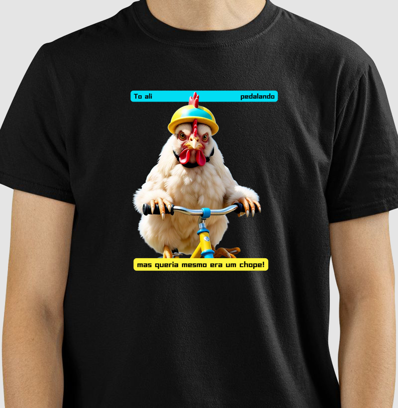 Estou ali pedalando