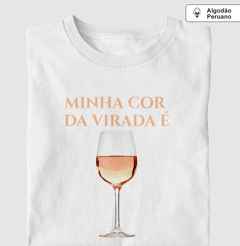 Camiseta Cor da Virada – Rosé - Camiseta Algodão Peruano