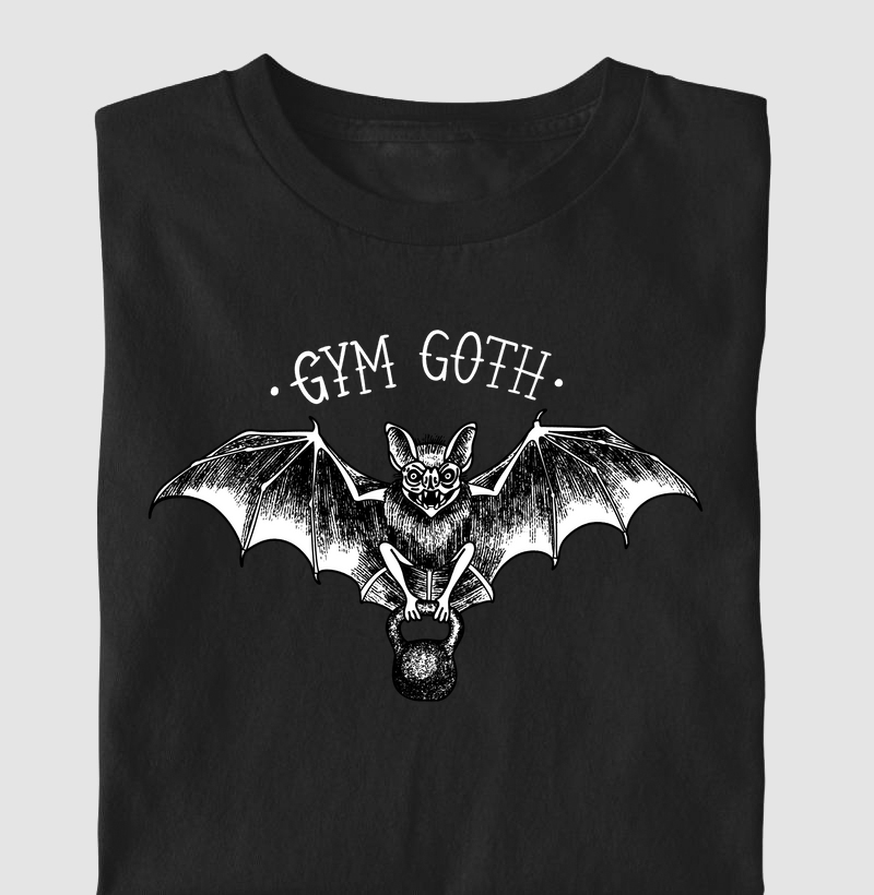 Morcego Gym Goth (Fundo Preto)