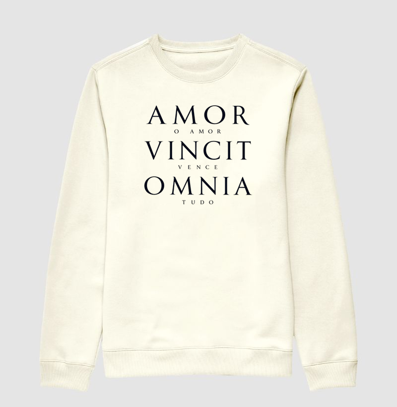 Amor Vincit Omnia — O Amor Vence Tudo - Suéter Moletom