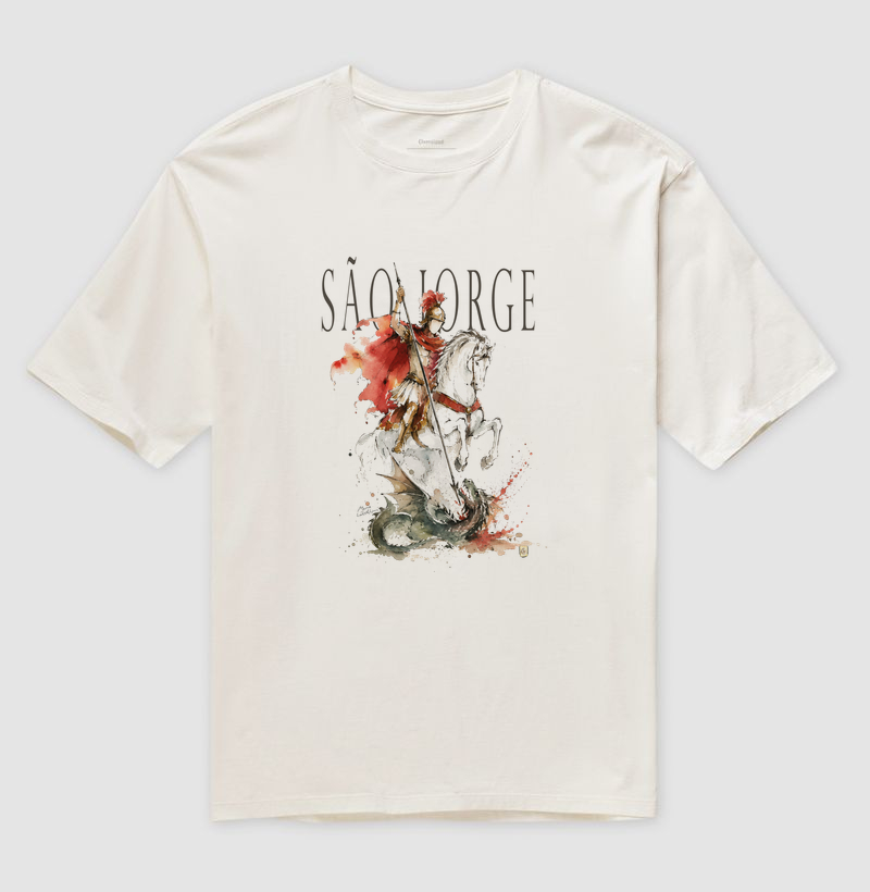Salve São Jorge Guerreiro Maria Patuá - Camiseta Oversized