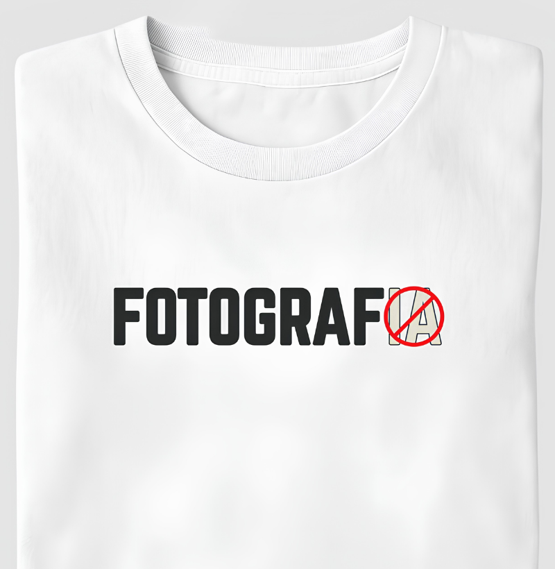 IA não é fotografia - Camiseta