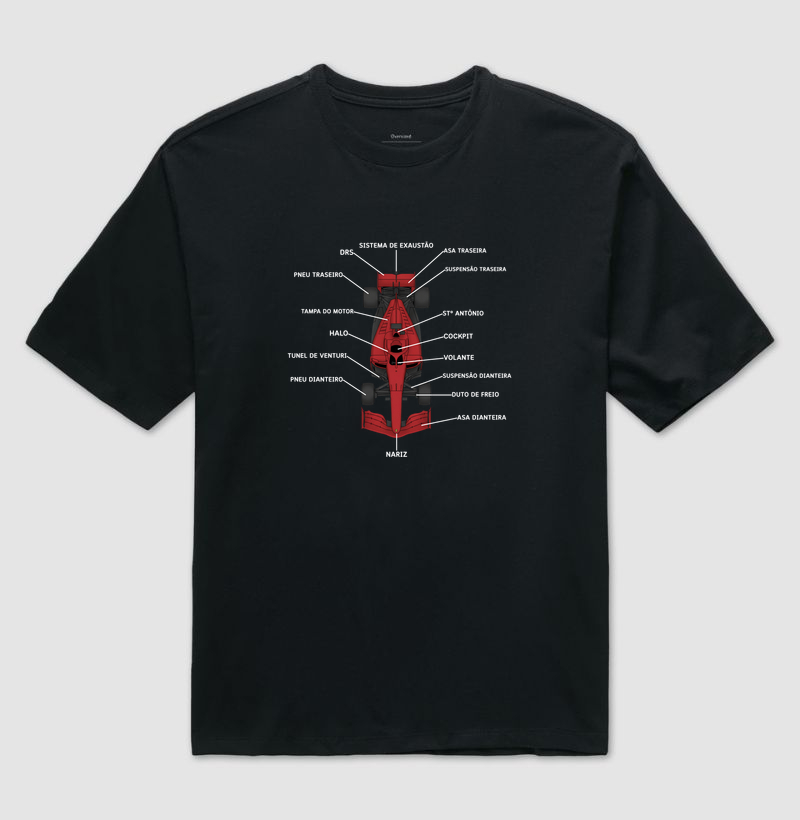 Anatomia do Fórmula 1 - Camiseta Oversized