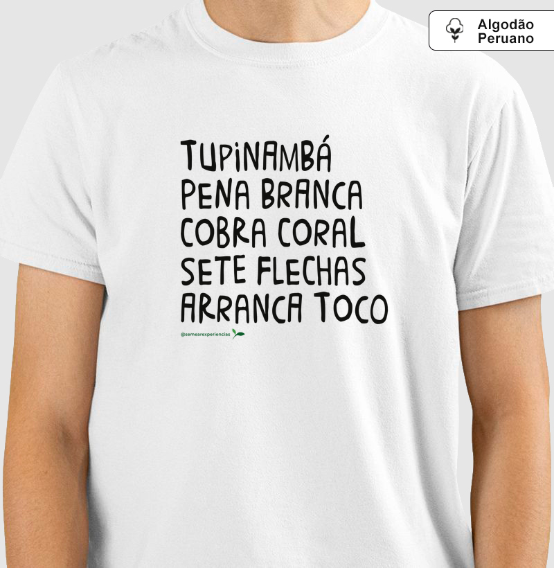 Na Força dos Caboclos - Camiseta Algodão Peruano