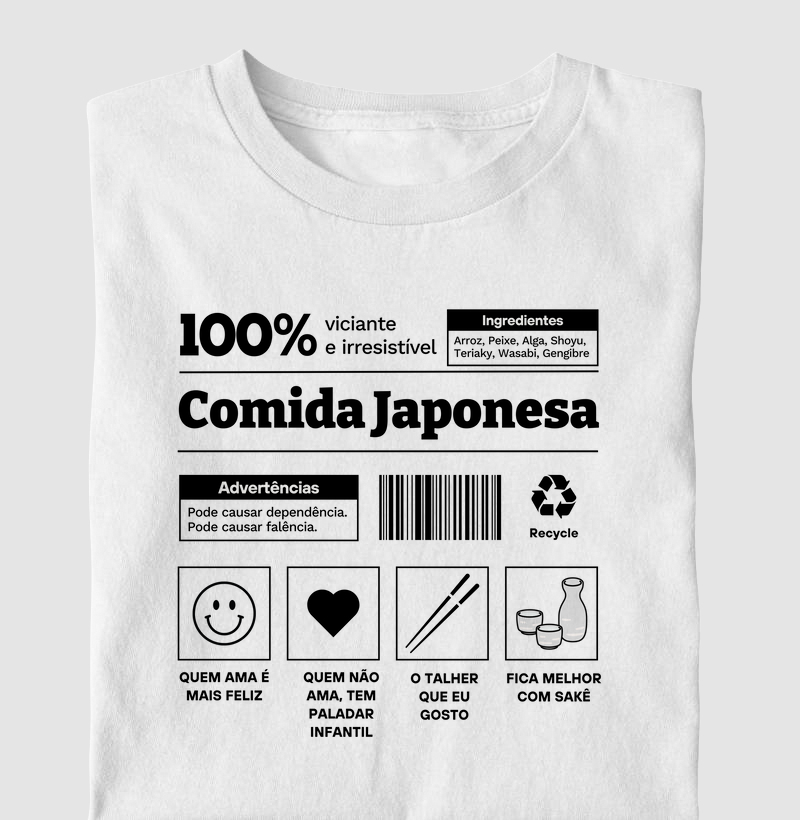 Rótulo da comida japonesa