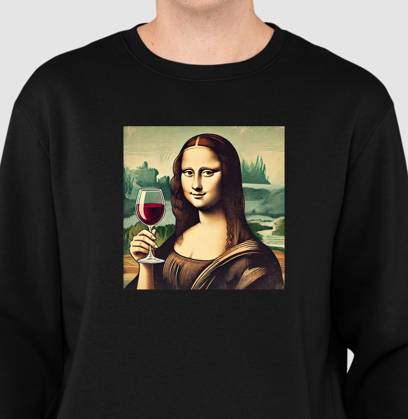 Moletom Monalisa Wine Lover