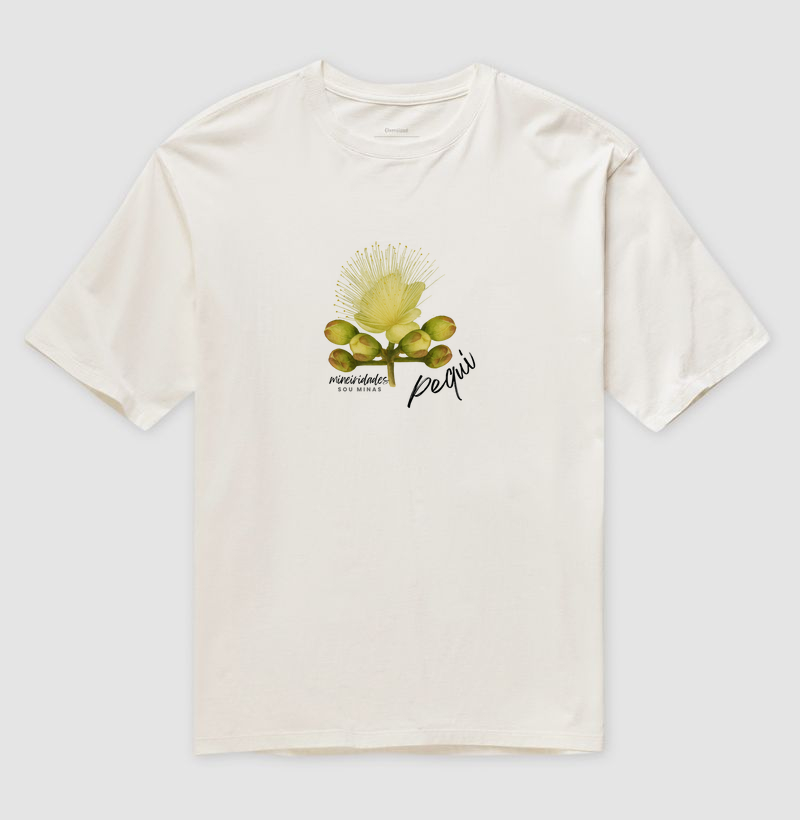 Camiseta Oversized Pequi | Fruto Símbolo do Cerrado Mineiro