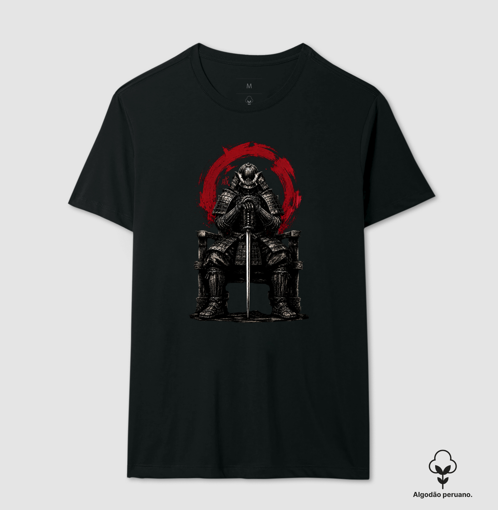 SAMURAI — O Peso do Poder - Camiseta Algodão Peruano