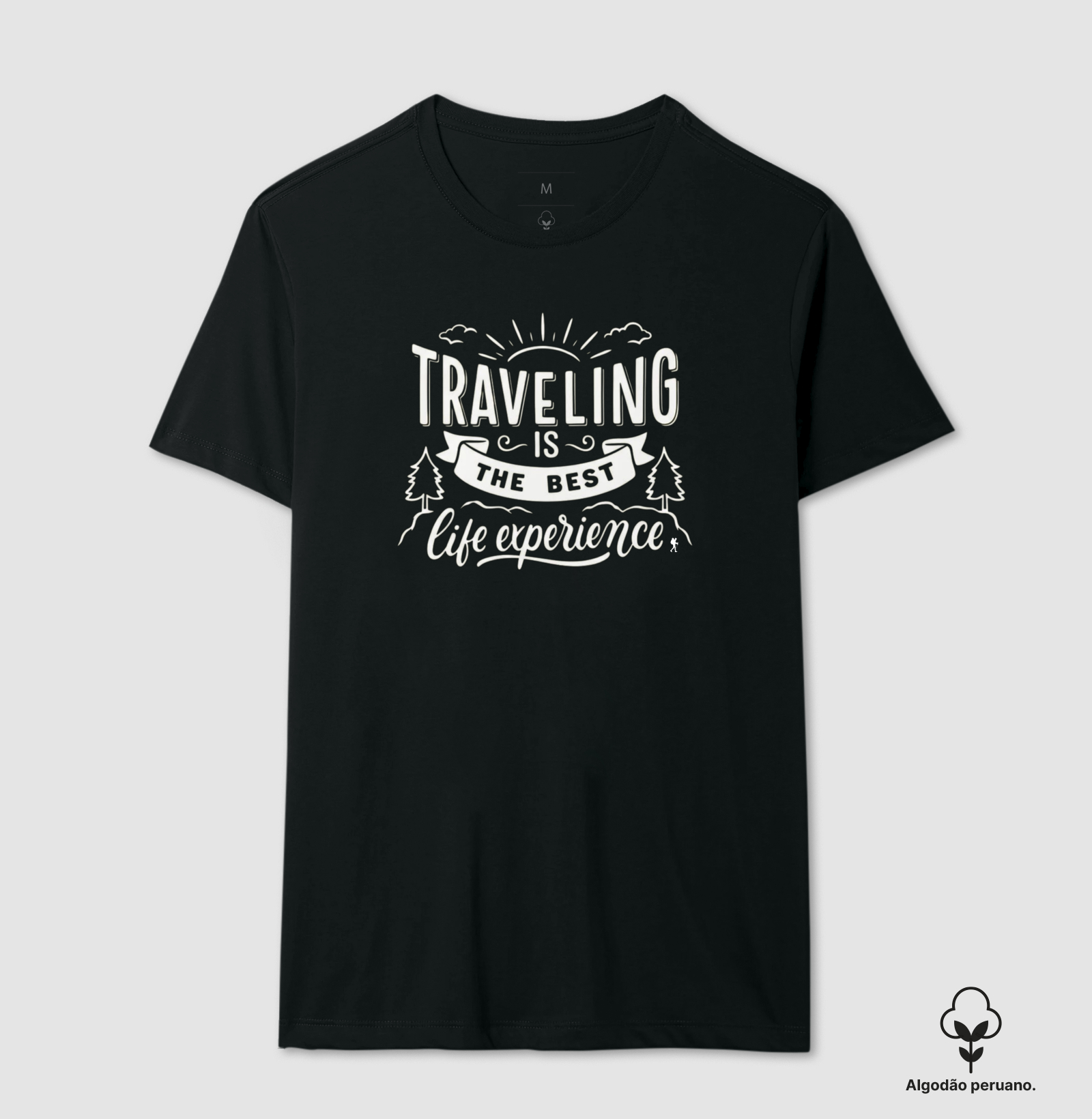 Camiseta Traveling is The Best Life Experience | Frase Viagem Vintage | Colecao Viciados em Viagem