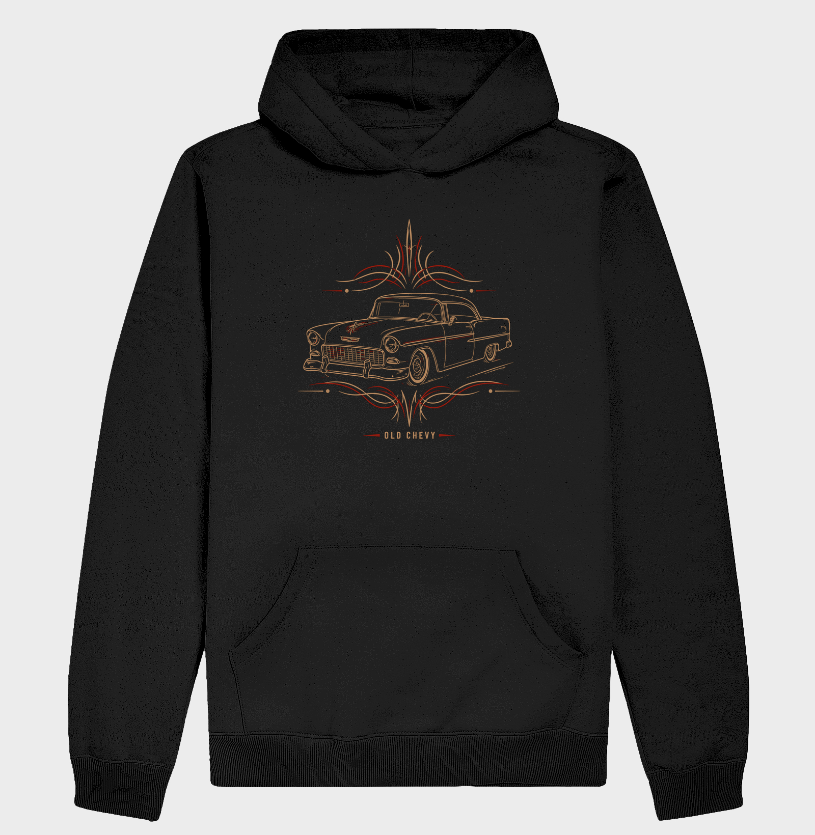 Pinstriped '55 | Fine Lines - Old Chevy - Hoodie Moletom