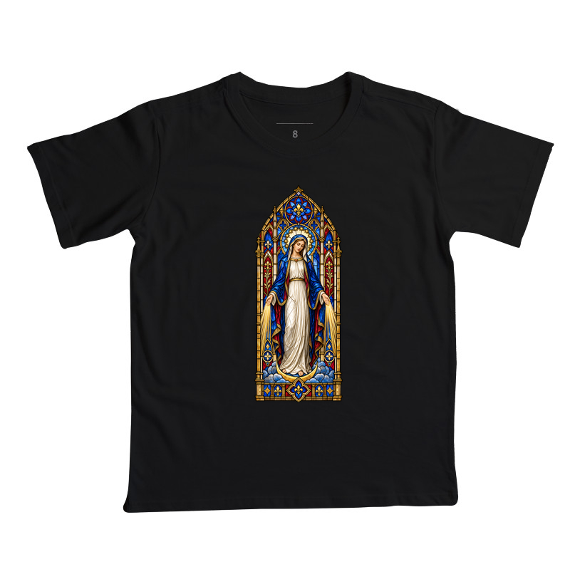 Nossa Senhora das Graças - Vitral - Camiseta Infantil