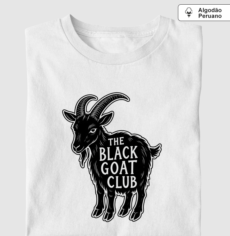 Black goat club - Camiseta Algodão Peruano