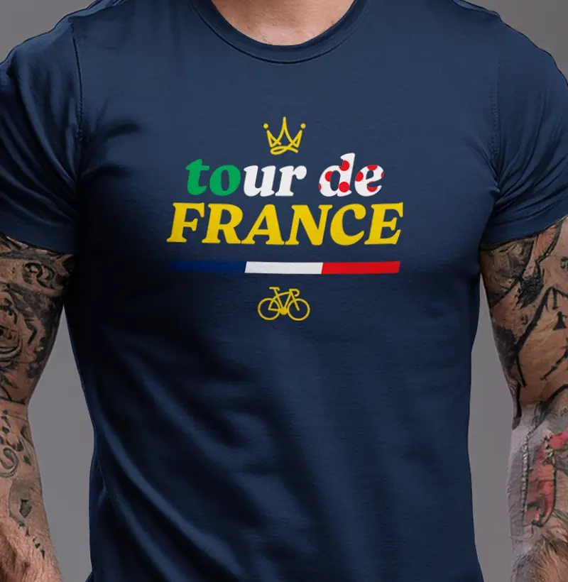 Tour de France escrito em cores